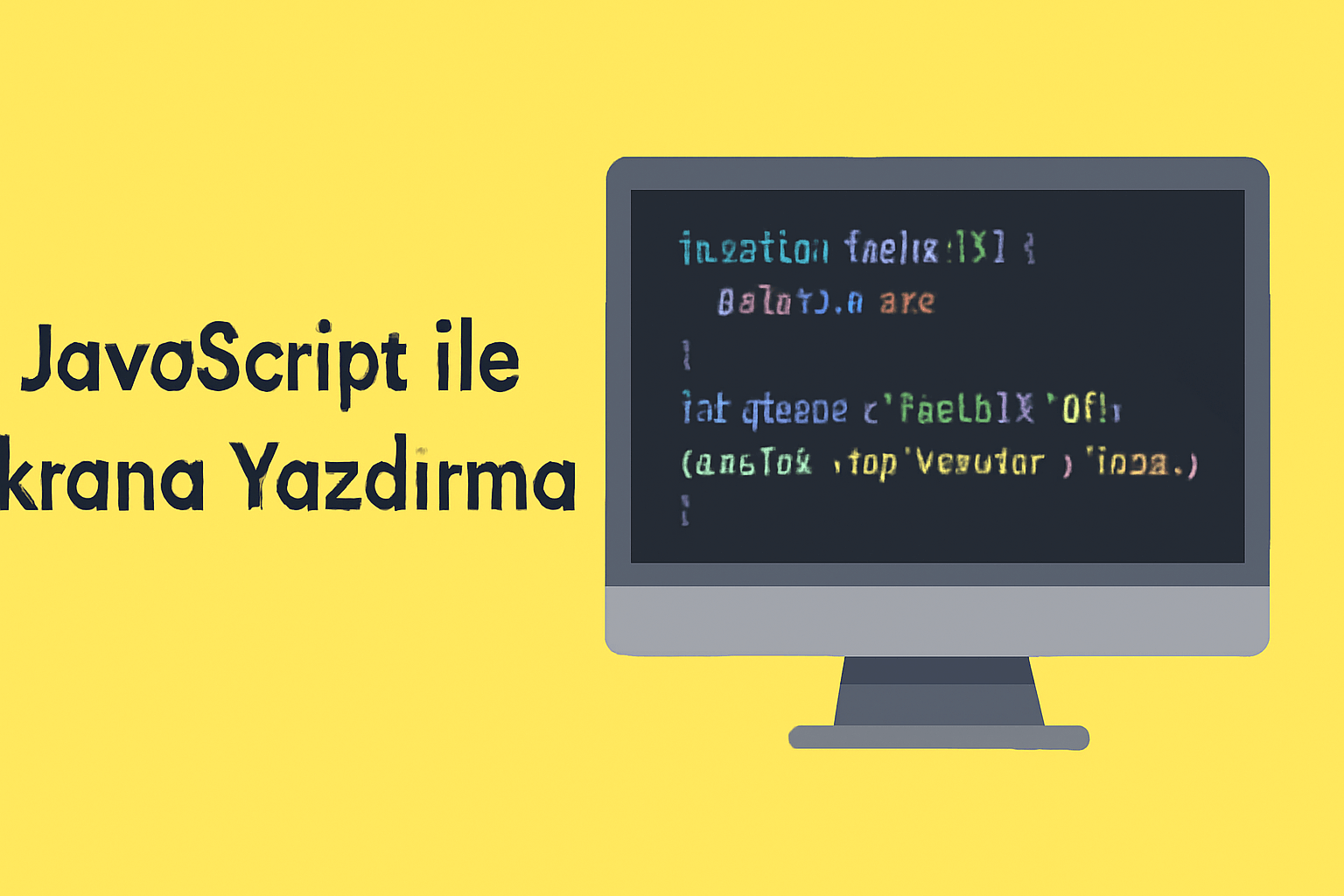 JavaScript ile Ekrana Yazdırma - JavaScript Dersleri